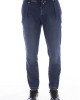 Men's Jeans With Button And Lace Closure. Front And Back Pockets. Lable With Logo.