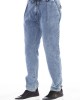 Men's Jeans With Button And Lace Closure. Front And Back Pockets. Lable With Logo.