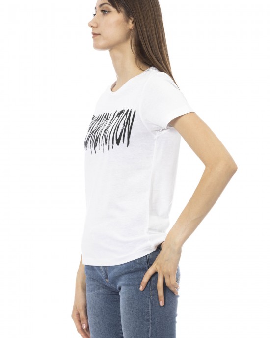 Short Sleeve T-shirt With Round Neck. Front Print.