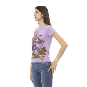 Short Sleeve T-shirt With Round Neck. Front Print.