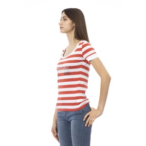 Short Sleeve T-shirt With Round Neck. Front Print.