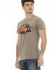 Short Sleeve T-shirt With Round Neck. Front Print.