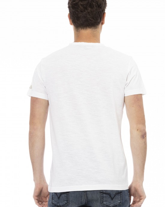 Short Sleeve T-shirt With Round Neck. Front Print.