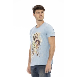 Short Sleeve T-shirt With Round Neck. Front Print.