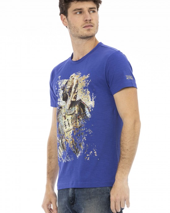 Short Sleeve T-shirt With Round Neck. Front Print.