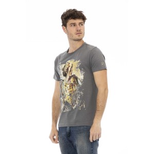 Short Sleeve T-shirt With Round Neck. Front Print.