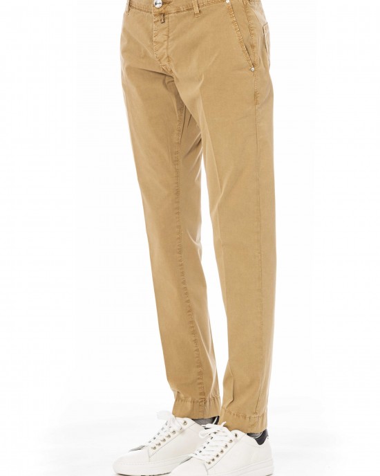 Trousers With Side Pockets And Welt Pockets On The Back.