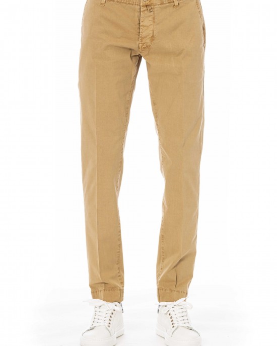 Trousers With Side Pockets And Welt Pockets On The Back.