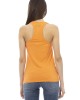 Long Tank Top. Round Neck. Front Logo In Rhinestone. Back Logo.