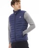 Men's Vest. Horizontally Quilted. Contrast Chest Patch. Bottom With Matching Elastic. Light Padding (approximately 100g).