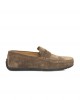 Men's Driver Moccasin In Real Leather. Rubber Sole.