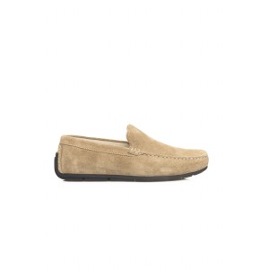 Men's Driver Moccasin In Real Leather. Rubber Sole.