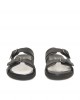 Real Leather Sandals. Wide Tablets With Buckle Detail. Rubber Sole.