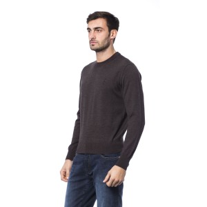 Embroidered Crew Neck Sweater In Merino Wool