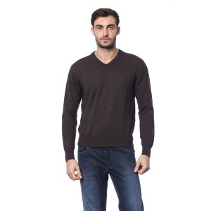 Embroidered Crew Neck Sweater In Merino Wool