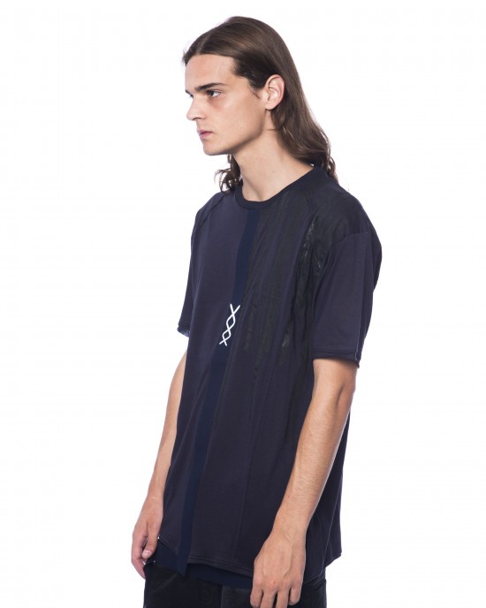 Oversized Roud Necj T-shirt With Logo. Short Sleeve