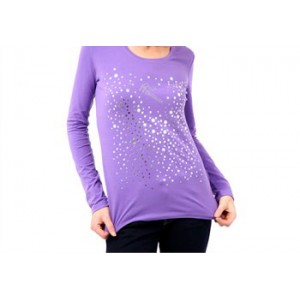 Round Neck Long Sleeve T-shirt. Prints And Embellished Logo