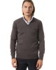 Embroidered V-neck Sweater In Extrafine Wool Merinos Fabric