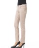 Slim Fit Pants With Front And Back Pockets. Chain On Back Pocket. Personalized Button