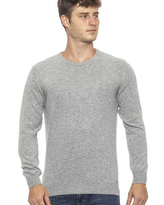 Men's Sweater. Crew Neck. Solid Color.