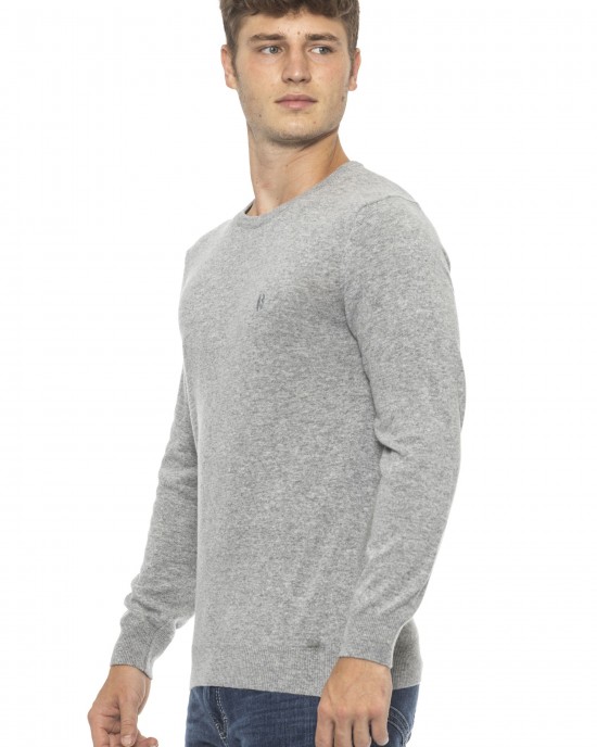 Men's Sweater. Crew Neck. Solid Color.