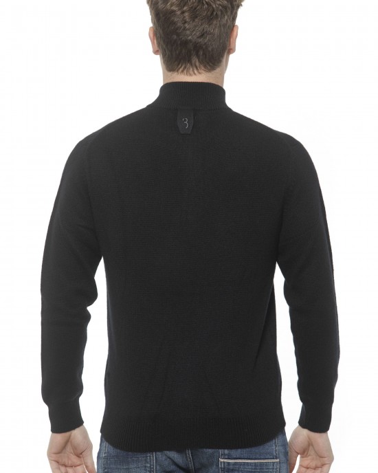 Men's Cashmere Cardigan. Zip Closure. Logo Embroidered On The Chest.