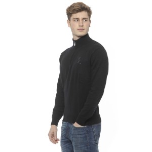 Men's Cashmere Cardigan. Zip Closure. Logo Embroidered On The Chest.
