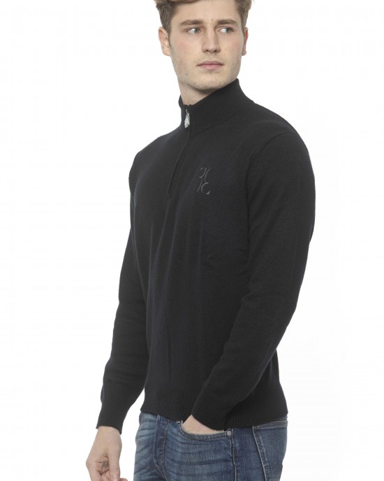 Men's Cashmere Cardigan. Zip Closure. Logo Embroidered On The Chest.