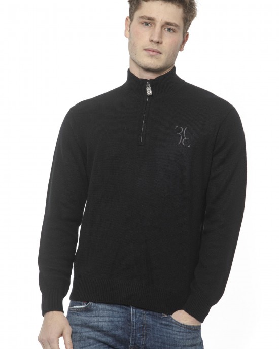 Men's Cashmere Cardigan. Zip Closure. Logo Embroidered On The Chest.