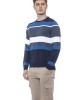 Man Sweater. Crewneck. Striped Pattern.