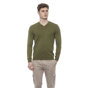 Man Sweater. V Neckline. Solid Color.