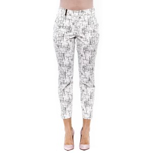 Classic Stretch Trousers With Print. Two Pockets On The Front. Two Thread Pockets On The Back. Regular Waist. Small Slits On The Bottom. Closure With Hooks And Hidden Zip. Slim Fit.