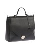 Women’s Hand Bag In Embossed Leather. Metal Flap With Snap Closure. Removable Shoulder Strap. Internal Pocket. 32x30x14