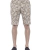 Men's Bermuda Shorts. Patterned Fabric. Closure With Hook And Zip. Side Pockets. Rear Welt Pockets.