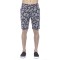 Men's Bermuda Shorts. Patterned Fabric. Closure With Hook And Zip. Side Pockets. Rear Welt Pockets.