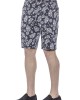 Men's Bermuda Shorts. Patterned Fabric. Closure With Hook And Zip. Side Pockets. Rear Welt Pockets.