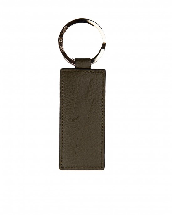Men's Leather Keychain. 12x3.5x3