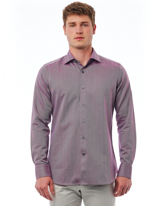 Slim Fit French Collar Shirt