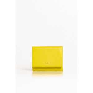 Mini Wallet With Leather Flap And Embossed Logo On The Front. Interior With Card Holder And Zip Compartment. Size: Depth 2 Cm. Width 12 Cm. Height 10 Cm