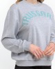 Oversized Round-neck Sweatshirt Comes In Soft Cotton With Dropped-shoulder Sleeves. Maxi Lettering Printed On The Chest.