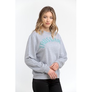 Oversized Round-neck Sweatshirt Comes In Soft Cotton With Dropped-shoulder Sleeves. Maxi Lettering Printed On The Chest.