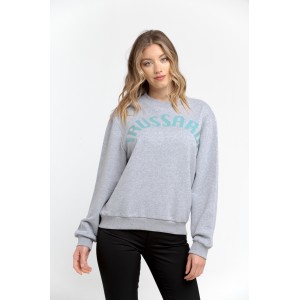 Oversized Round-neck Sweatshirt Comes In Soft Cotton With Dropped-shoulder Sleeves. Maxi Lettering Printed On The Chest.