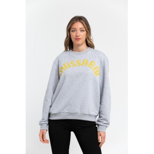 Oversized Round-neck Sweatshirt Comes In Soft Cotton With Dropped-shoulder Sleeves. Maxi Lettering Printed On The Chest.