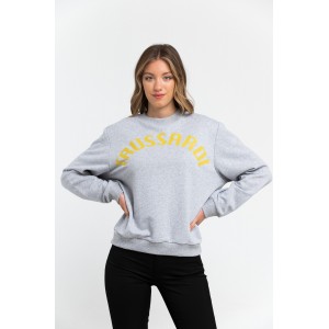 Oversized Round-neck Sweatshirt Comes In Soft Cotton With Dropped-shoulder Sleeves. Maxi Lettering Printed On The Chest.