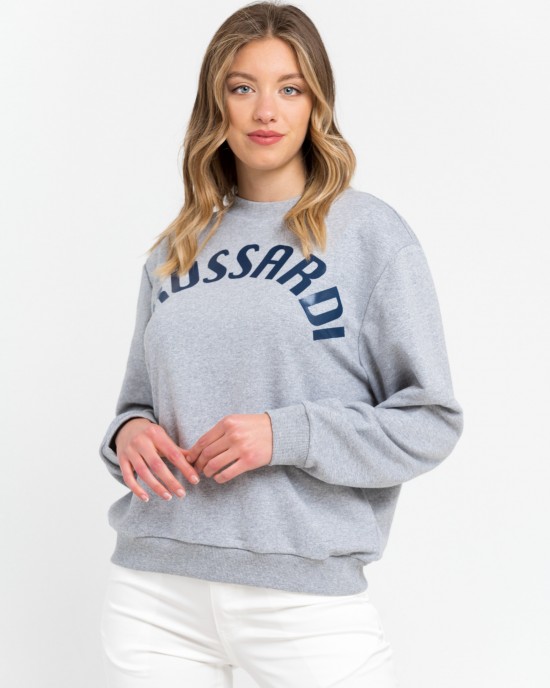 Oversized Round-neck Sweatshirt Comes In Soft Cotton With Dropped-shoulder Sleeves. Maxi Lettering Printed On The Chest.