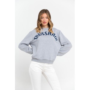 Oversized Round-neck Sweatshirt Comes In Soft Cotton With Dropped-shoulder Sleeves. Maxi Lettering Printed On The Chest.