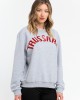 Oversized Round-neck Sweatshirt Comes In Soft Cotton With Dropped-shoulder Sleeves. Maxi Lettering Printed On The Chest.