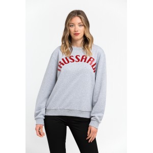 Oversized Round-neck Sweatshirt Comes In Soft Cotton With Dropped-shoulder Sleeves. Maxi Lettering Printed On The Chest.