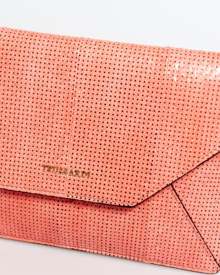 Classic Envelope Clutch In Elaphe Leather With Perforated Details. Precious Snakeskin With A Very Fine And Delicate Texture. Trussardi Logo On The Flap. Dimensions: 26 X 18 X 2