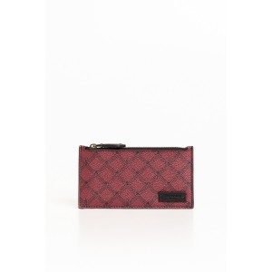 Soft Crespo Leather Card Holder With All-over Geometric Themed. Trussardi Plate On The Front. Size: 15 X 8 X 0.8